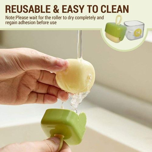 (2PCS 1SET)Portable Luxury Cartoon Washable Reusable Lint Roller for Pet Hair and Dust Removal