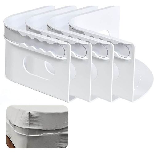 (4pcs 1set)Fit All Sheet Size New Upgrade Sheet Straps Keep Sheets Firm & Tight, Bed Fitted Sheet Holder for Corners Mattress Sheet Clip