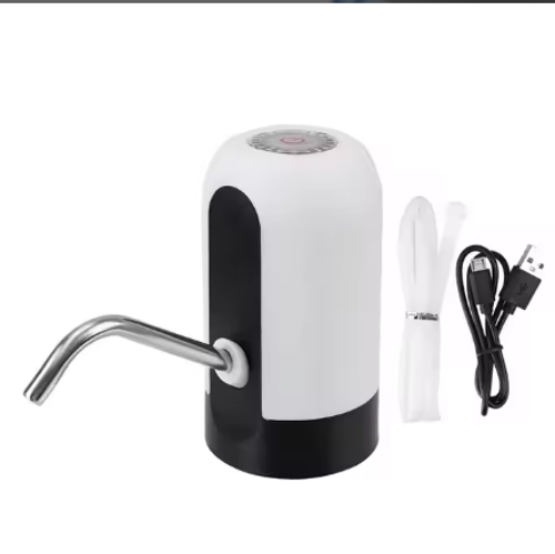 Water dispenser for 5-gallon water tanks - rechargeable water pump, BPA-free, 30-40 day battery life, one-button operation.