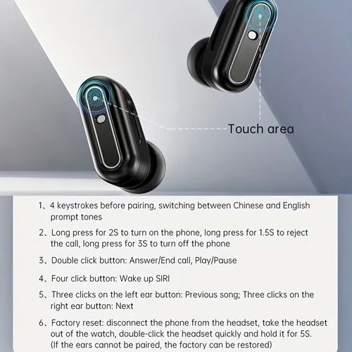 X10 Headset Smart Watch TWS Two In One, fashion sports music smart watch