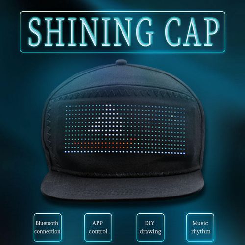 Smart application control programmable LED display light party hat
