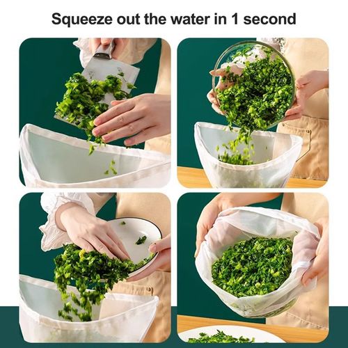 (25PCS 1SET)Reusable Straining Bags Nut Milk Bag Cheese Cloth Bag for Nut Soy Milk Dumpling Fillings