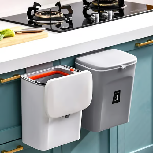 Kitchen Slide  Wall Mount  Portable Trash Can