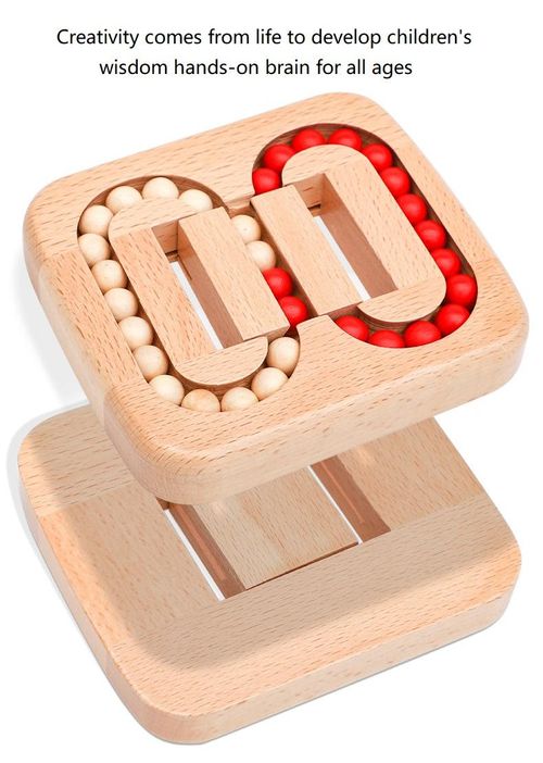 Traditional Wooden Puzzle Brain-Burning Toy Flat Ball Maze to Unlock Intelligence Grocery Toys