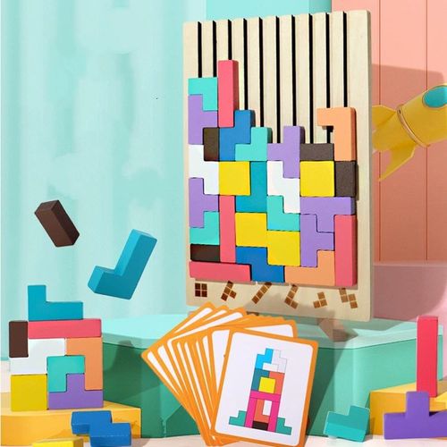 Hot Sale 3d Russia Puzzle Block Wooden Jigsaw Puzzle Toys Educational Toys for Montessori Kindergarten