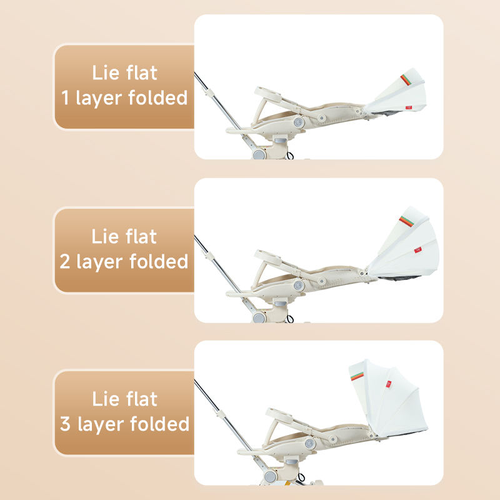 Lightweight, foldable, high-view, reversible stroller for children, suitable for both sitting and lying down.