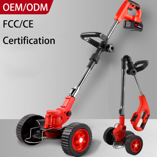 Two-battery, foldable, portable, high-power weed trimmer