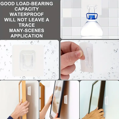 Transparent Double-sided Adhesive Wall Hooks     Buy 1 Get 4 Free