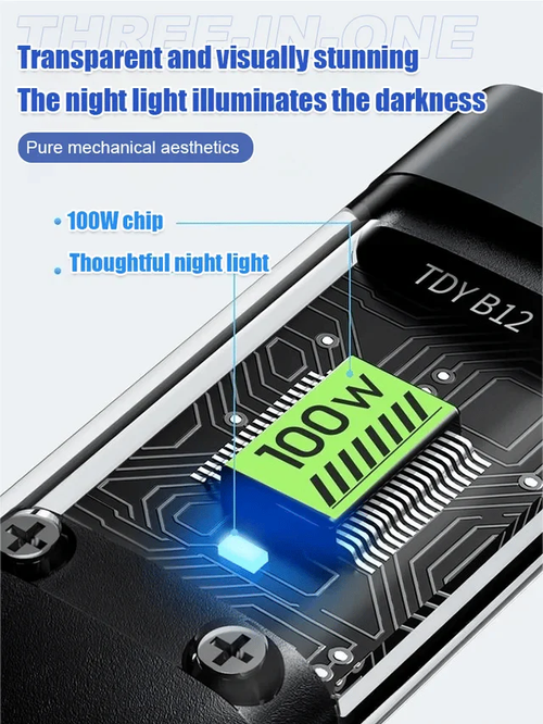 💥Transparent Light-Emitting 3-in-1 Super Fast Charging Cable