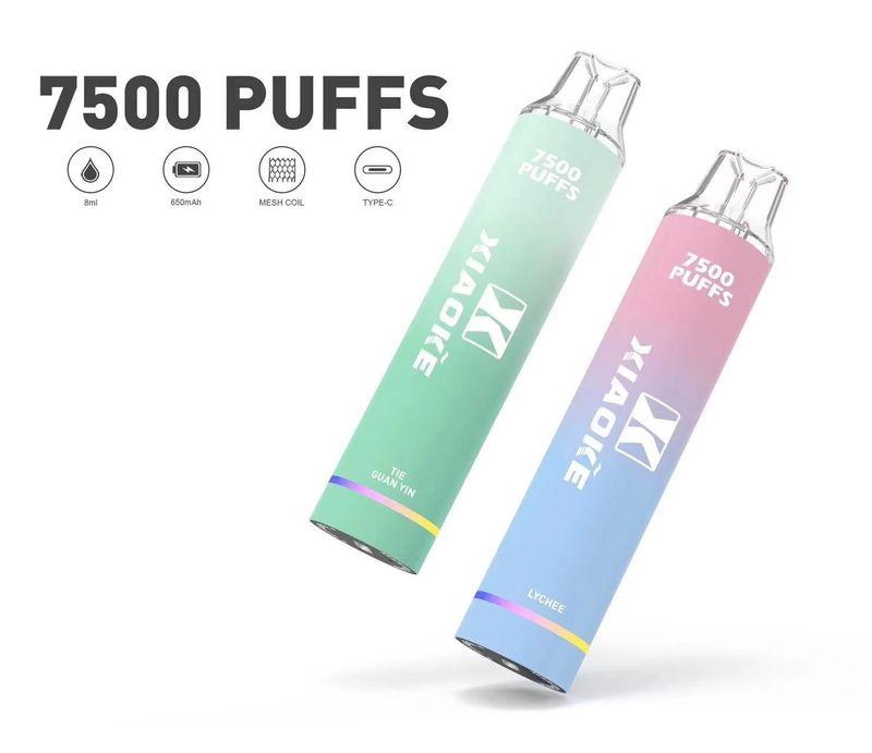 台灣現貨即發 XIAOKE梟客一次性7500 PUFFS 長續航暢銷正品 非国标调味烟弹