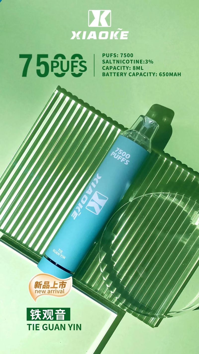 台灣現貨即發 XIAOKE梟客一次性7500 PUFFS 長續航暢銷正品 非国标调味烟弹