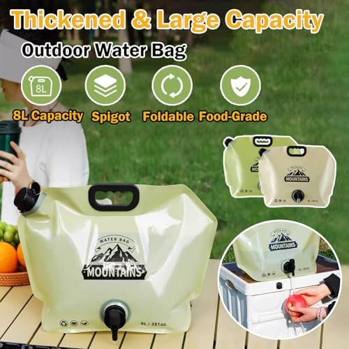 🔥Hot Seller🔥 COD！Portable Outdoor Water Bag, Car Camping Gear, Outdoor Hiking, Foldable Travel Plastic Water Bag