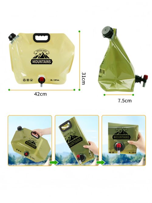 🔥Hot Seller🔥 COD！Portable Outdoor Water Bag, Car Camping Gear, Outdoor Hiking, Foldable Travel Plastic Water Bag