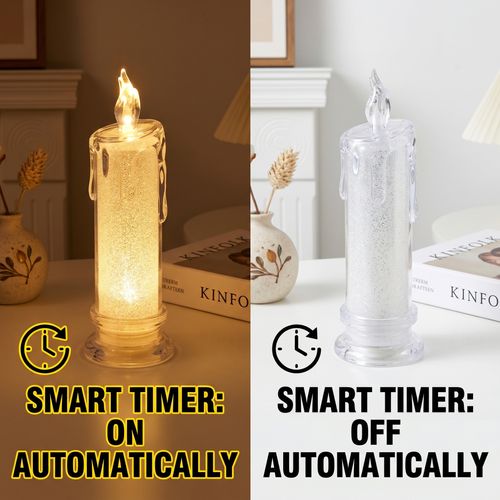 🔥Hot Seller🔥 COD！LED Candle-Style Night Light: Creative Night Light, Bedroom Bedside Lamp, Ambient Lighting, Creative Gift, Desktop Decorative Ornament