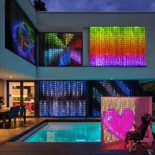 🔥Hot Seller🔥 COD！Color-Changing Curtain Lights: Cross-Border DIY Ambience Decor—Color-Changing, Individual-Control, Flexible-Wire Lights with Smart App, Programmable Curtain Light Strings