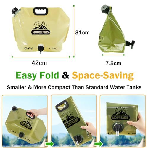 🔥Hot Seller🔥 COD！Portable Outdoor Water Bag, Car Camping Gear, Outdoor Hiking, Foldable Travel Plastic Water Bag