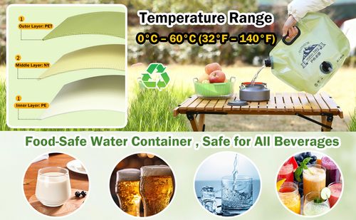 🔥Hot Seller🔥 COD！Portable Outdoor Water Bag, Car Camping Gear, Outdoor Hiking, Foldable Travel Plastic Water Bag