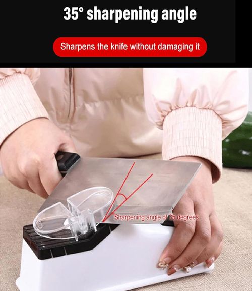 🔥Hot Seller🔥 COD！Electric Knife Sharpener, Knife Sharpeners For Kitchen Knives,Professional 5 Seconds For Quick Sharpening & Polishing Knife Sharpener Tool With Protective Cover (USB model)