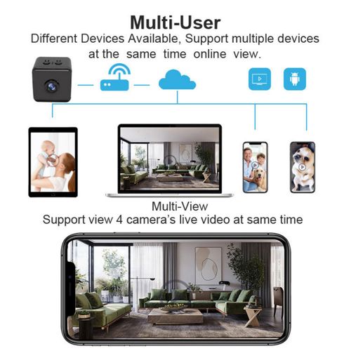 🔥Hot Seller🔥 COD！Mini Camera, HD 1080P WiFi Wireless Camera with Night Vision, Motion Detection, Wireless Mini Camcorder for Car, Home, Office, Courtyard