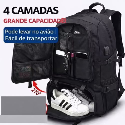 🎒🔥 Mochila Super Grande 80L – Aguenta Tudo, Vai a Todo Lado! 🔥🎒