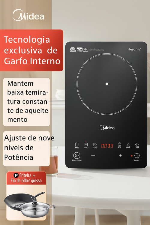 🔥Fogão de Indução 2200W — Fogo Forte de Verdade!🔥