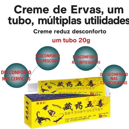 Pomada Herbal para Dor Articular e Muscular – Alívio Rápido para Pancadas, Entorses e Cansaço 💪🔥