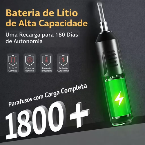 🔥🔧 Chave de Parafusos Elétrica Recarregável Profissional