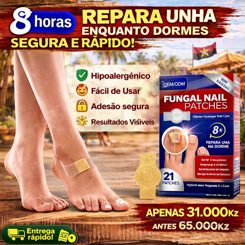 Adesivo anti-fungo para unhas | Reparação rápida durante a noite | Entrega em Luanda
