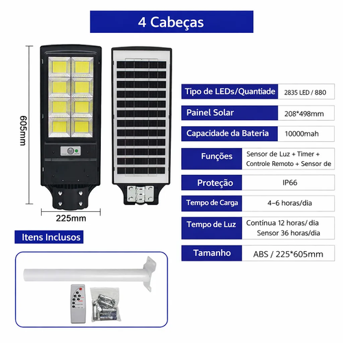 🌞💡 Lâmpada Solar LED Super Potente – Iluminação Forte e Inteligente para Sua Casa