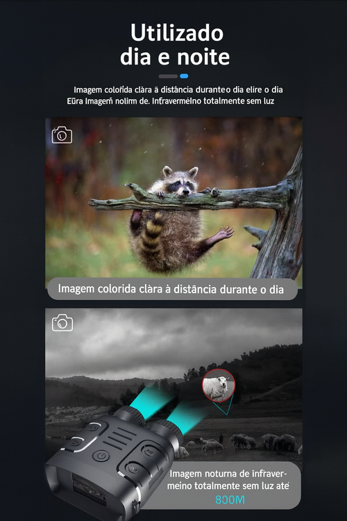 Binóculo de Visão Noturna Profissional 5X – Enxerga Claro de Dia e Domina a Noite 🌙👀