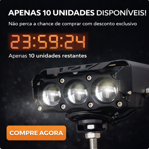 Farol de Moto LED de Alta Potência 500m | Pagamento na Entrega em Luanda