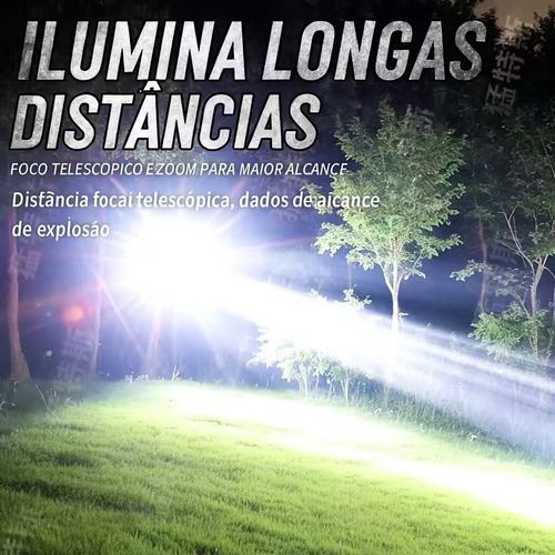 Lanterna poderosa Canglong de nova geração com luz branca super brilhante