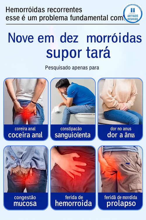 Pomada para Hemorróidas Profissional – Alívio Rápido para Dor, Sangramento e Prolapso Anal 🍑🔥