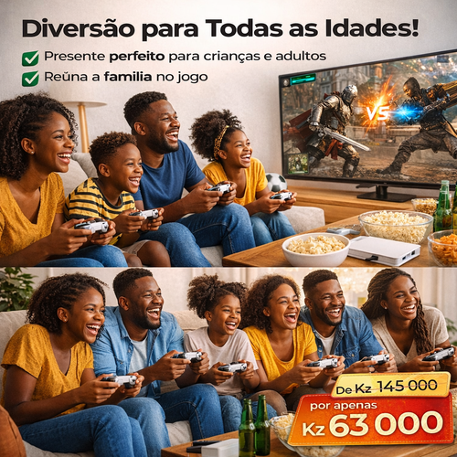 CONSOLA DE JOGOS M15 4K | 2000+ Jogos Grátis | 2 Controles | Entrega em Luanda