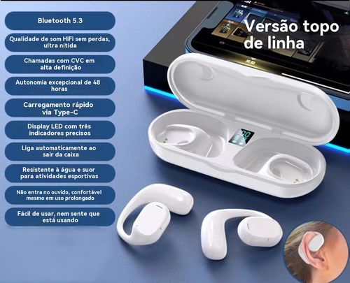 Auriculares desportivos sem fios Bluetooth