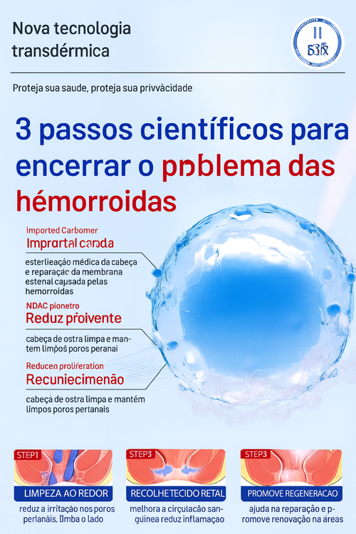 Pomada para Hemorróidas Profissional – Alívio Rápido para Dor, Sangramento e Prolapso Anal 🍑🔥