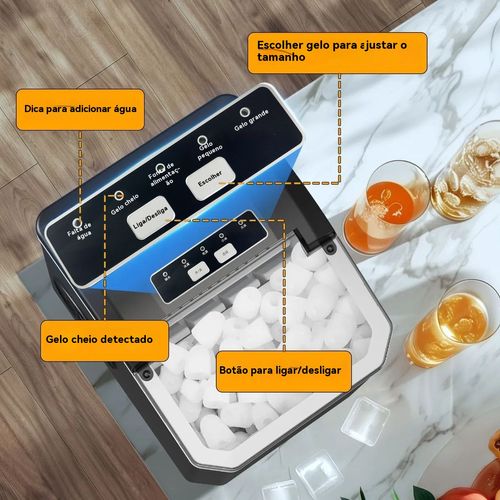 Nova máquina de gelo portátil para uso doméstico