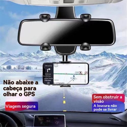 Suporte de telemóvel para carro com espelho retrovisor em liquidação, suporte universal para carro