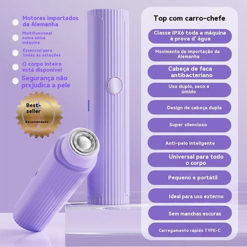 Aparelho elétrico para depilação íntima, lâmina de barbear elétrica para homens e mulheres, para pelos íntimos e axilares, seguro e indolor