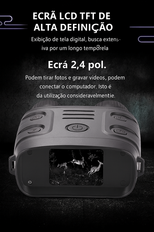 Binóculo de Visão Noturna Profissional 5X – Enxerga Claro de Dia e Domina a Noite 🌙👀