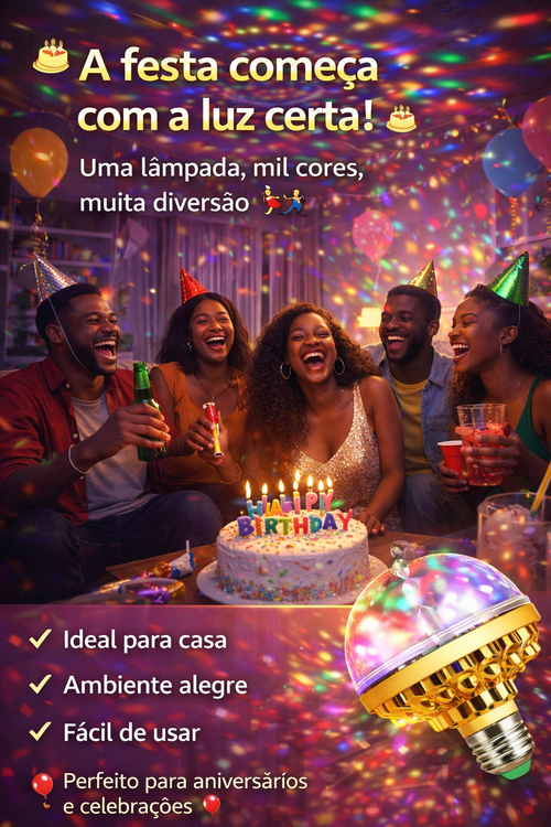 💡 FOCO DE LUZES DE FESTIVAL GIRATÓRIO 💡