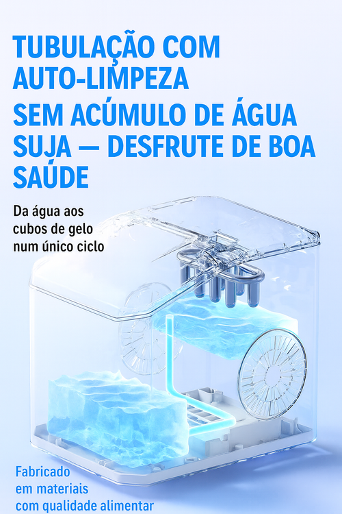 Nova máquina de gelo portátil para uso doméstico