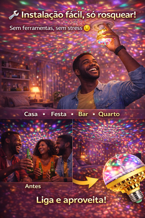 💡 FOCO DE LUZES DE FESTIVAL GIRATÓRIO 💡