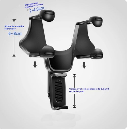 Suporte de telemóvel para carro com espelho retrovisor em liquidação, suporte universal para carro