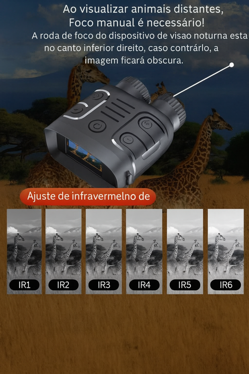 Binóculo de Visão Noturna Profissional 5X – Enxerga Claro de Dia e Domina a Noite 🌙👀