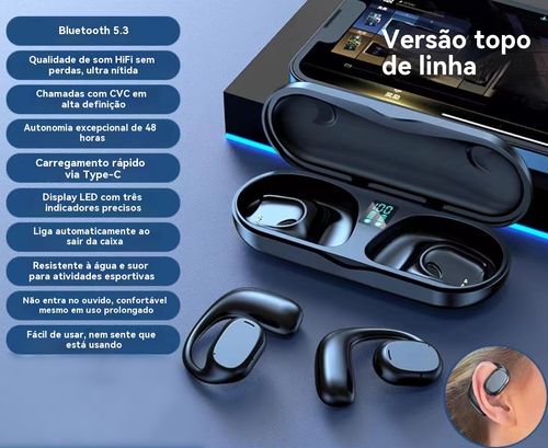 Auriculares desportivos sem fios Bluetooth