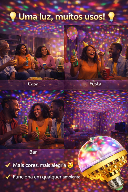 💡 FOCO DE LUZES DE FESTIVAL GIRATÓRIO 💡