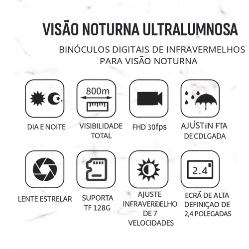 Binóculo de Visão Noturna Profissional 5X – Enxerga Claro de Dia e Domina a Noite 🌙👀