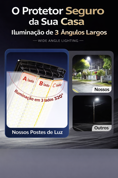 🔆 Poste de Luz Solar Super Potente ☀️ Direto da Fábrica Chinesa | Parceria de Negócio