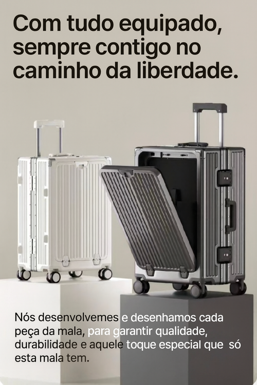 Mala de Viagem TOP + Porta USB + Trava TSA 🧳🔥 – Pra Viagens Sem Stress em Luanda!